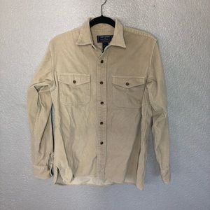Vintage Ralph Lauren Polo Sport Sportswoman Corduroy Cream Button Up Shirt